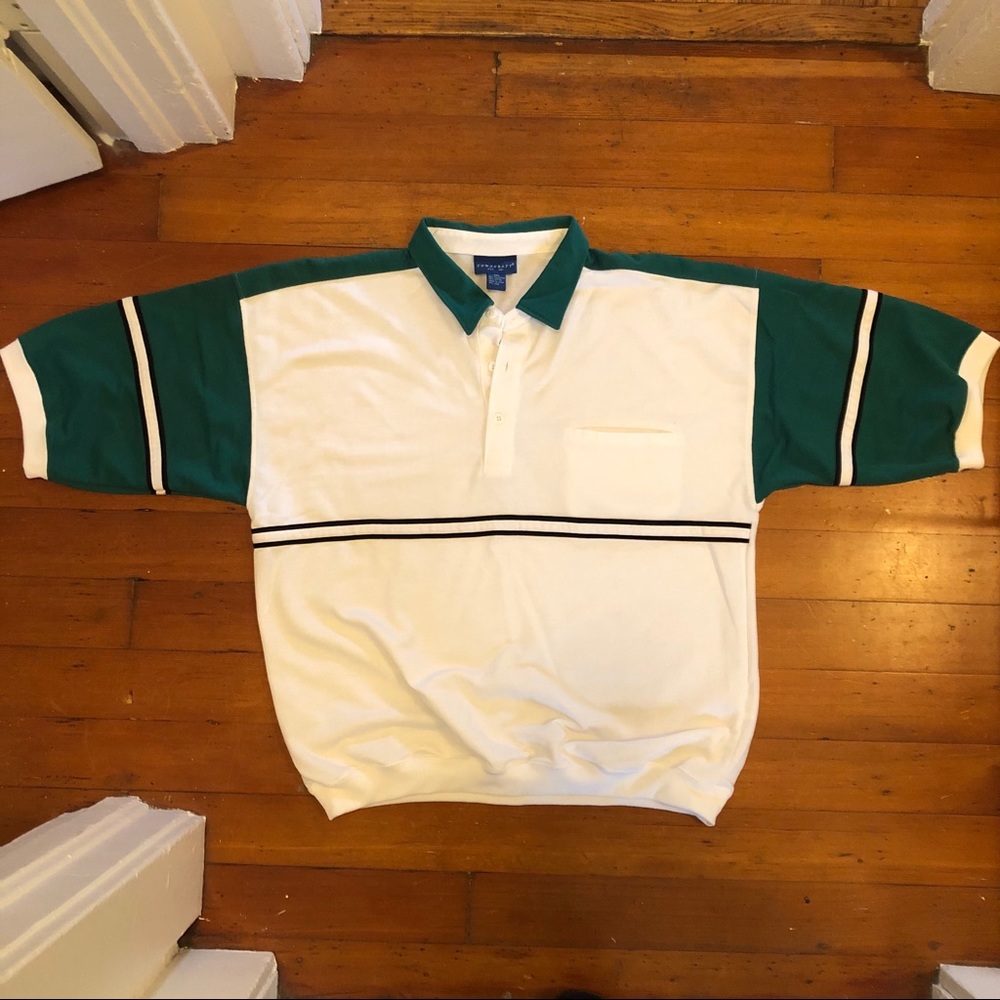 Vintage Polo Shirt Baggy Skate Rugby Stripe 90s